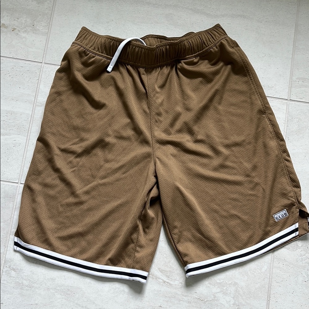 Pro Club Brown Men's Shorts with White Trim